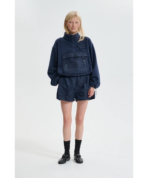 CECILIE BAHNSEN(セシリー バンセン)の「ANORAK WITH HALF ZIP AND PATCH POCKET(その他トップス・レディース・ネイビー・8/6)」の2枚目の写真