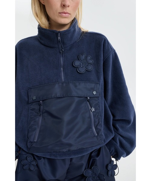 CECILIE BAHNSEN(セシリー バンセン)の「ANORAK WITH HALF ZIP AND PATCH POCKET(その他トップス・レディース・ネイビー・8/6)」の4枚目の写真