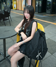 CONCEPTIDE（コンセプタイド）の「ナイロンメッシュストリングリュックサック_ブラック（バックパック/リュック）」