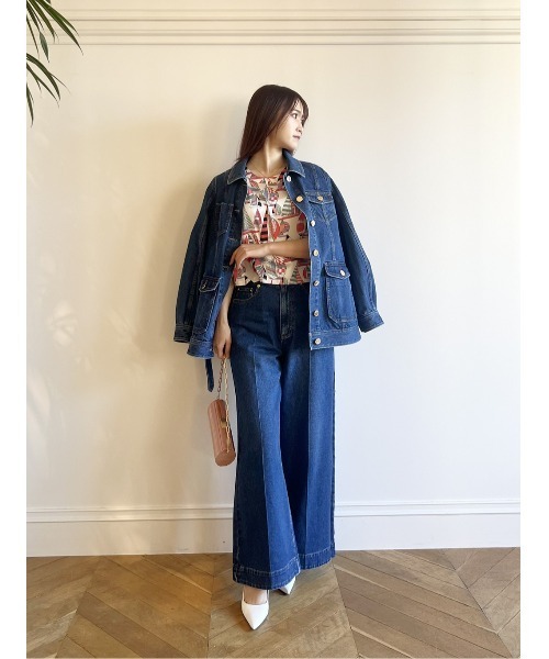 LOULOU WILLOUGHBY】RATTI マリーナプリント Tブラウス（シャツ