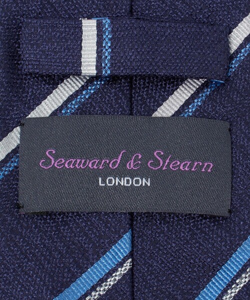 Seaward＆stearn（シーワードスターン）の「＜Seaward & Stearn＞8.0cm ストライプ5 ネクタイ（ネクタイ・メンズ・ネイビー・FREE）」の2枚目の写真
