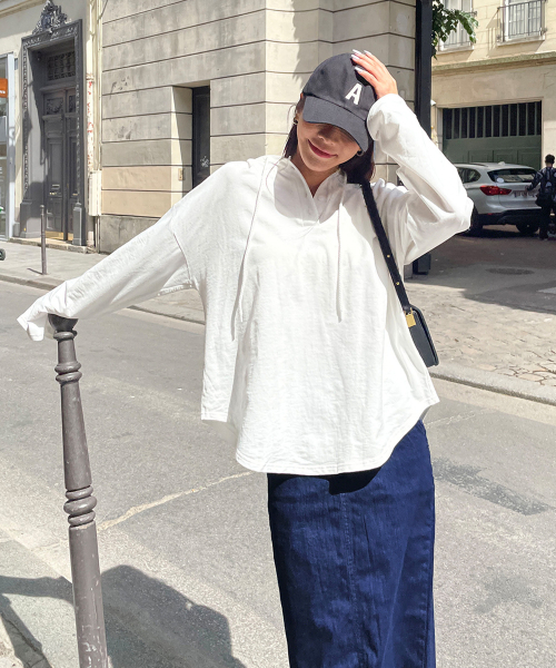 BBAEBBAE（ペッペ）の「国内オールバンディングバックスリットHラインスパンデニムスカート（スカート・レディース・ブルー・M/L/S）」の4枚目の写真