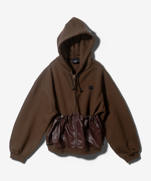 FANSHOW セットアップ セール(SETUP) POCKET HOODED ZIPUP + LEATHER 