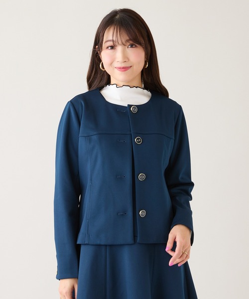 ダンボールニットノーカラージャケット（ノーカラージャケット）｜Rose