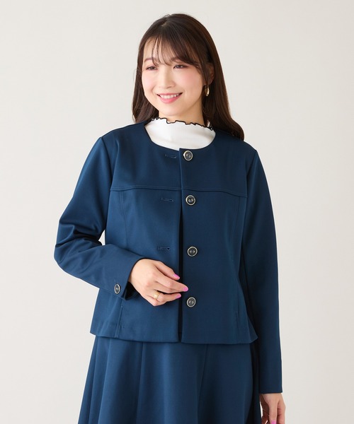 ダンボールニットノーカラージャケット（ノーカラージャケット）｜Rose