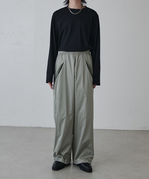 Lui's（ルイス）の「シルク混ソフトタッチイージーパンツ（その他パンツ・メンズ・オリーブ/ブラック・M/S）」の12枚目の写真