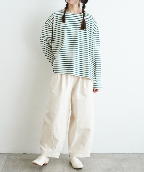 オローネ(オローネ)の「サブリナボーダーロングスリーブ(Tシャツ/カットソー・レディース・グリーン系その他/ネイビー系/ブラック系その他・FREE)」の18枚目の写真