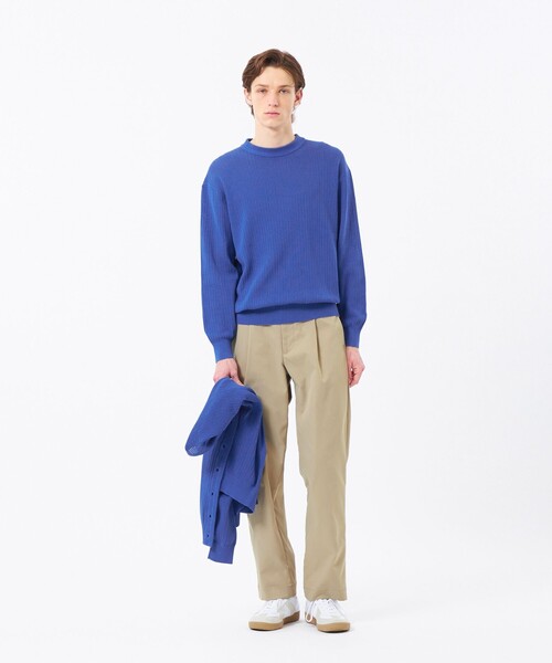 MACKINTOSH PHILOSOPHY(マッキントッシュ フィロソフィー)の「クルーネックプルオーバー 畔調ファインニット(ニット/セーター・メンズ・オレンジ/ネイビー/ベージュ系その他2/ブルー・38/40)」の5枚目の写真