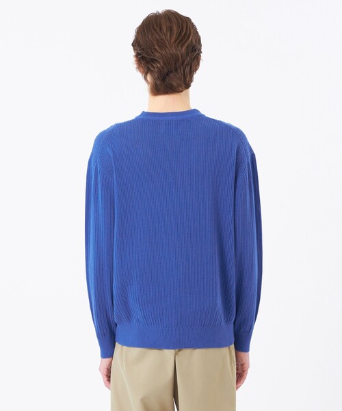 MACKINTOSH PHILOSOPHY(マッキントッシュ フィロソフィー)の「クルーネックプルオーバー 畔調ファインニット(ニット/セーター・メンズ・オレンジ/ネイビー/ベージュ系その他2/ブルー・38/40)」の11枚目の写真