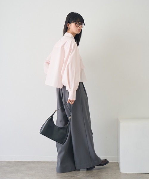 NOGLE（ノグル）の「【NOGLE/ノグル】ティアードフリルシャツ（シャツ/ブラウス・レディース・イエロー/ピンク/ホワイト/ブルー・FREE）」の10枚目の写真