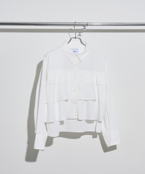 NOGLE（ノグル）の「【NOGLE/ノグル】ティアードフリルシャツ（シャツ/ブラウス・レディース・イエロー/ピンク/ホワイト/ブルー・FREE）」の17枚目の写真