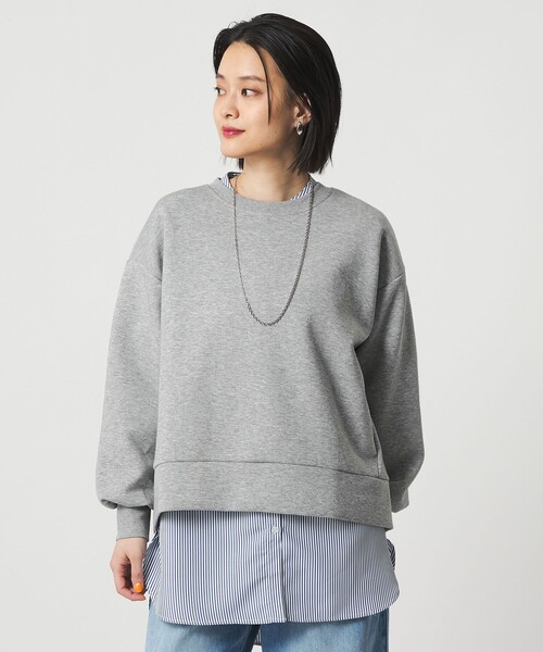 A DAY IN THE LIFE UNITED ARROWS(アデイインザライフユナイテッドアローズ)の「ダンボールニット クルーネック プルオーバー <A DAY IN THE LIFE>(スウェット・レディース・ライトピンク/オフホワイト/グレー系・FREE)」の1枚目の写真
