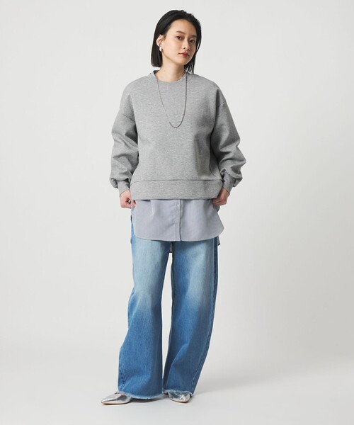 A DAY IN THE LIFE UNITED ARROWS(アデイインザライフユナイテッドアローズ)の「ダンボールニット クルーネック プルオーバー <A DAY IN THE LIFE>(スウェット・レディース・ライトピンク/オフホワイト/グレー系・FREE)」の22枚目の写真