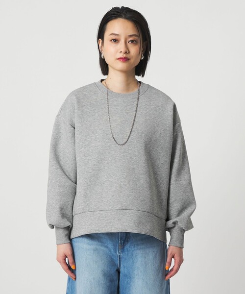 A DAY IN THE LIFE UNITED ARROWS(アデイインザライフユナイテッドアローズ)の「ダンボールニット クルーネック プルオーバー <A DAY IN THE LIFE>(スウェット・レディース・ライトピンク/オフホワイト/グレー系・FREE)」の4枚目の写真