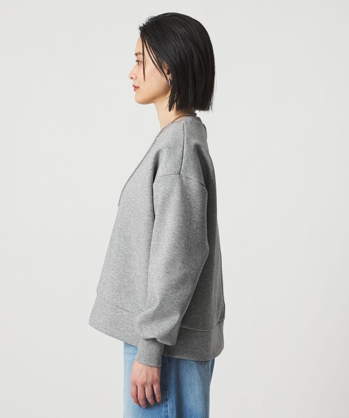 A DAY IN THE LIFE UNITED ARROWS(アデイインザライフユナイテッドアローズ)の「ダンボールニット クルーネック プルオーバー <A DAY IN THE LIFE>(スウェット・レディース・ライトピンク/オフホワイト/グレー系・FREE)」の5枚目の写真