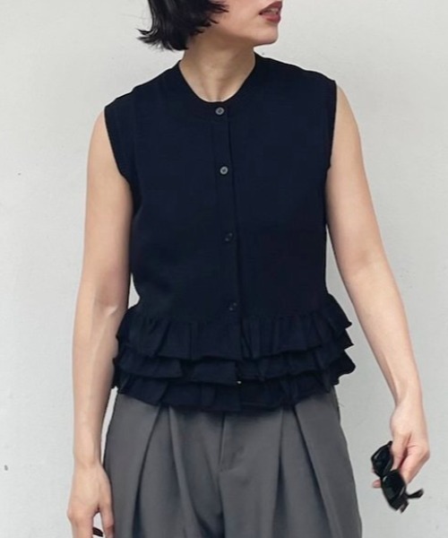 FETICO/フェティコ】別注 STRIPE KNIT OFF-SHOULDER TOP/ストライプ