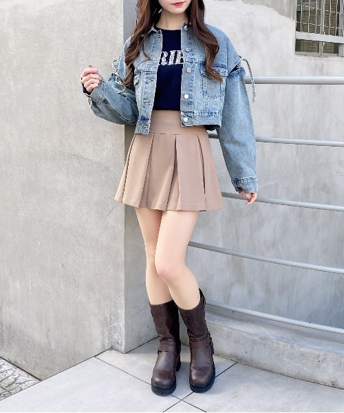 INGNI（イング）の「袖リボンクロップド丈Gジャン（デニムジャケット・レディース・ブルー系その他3/グレー/ブルー系その他・M）」の17枚目の写真