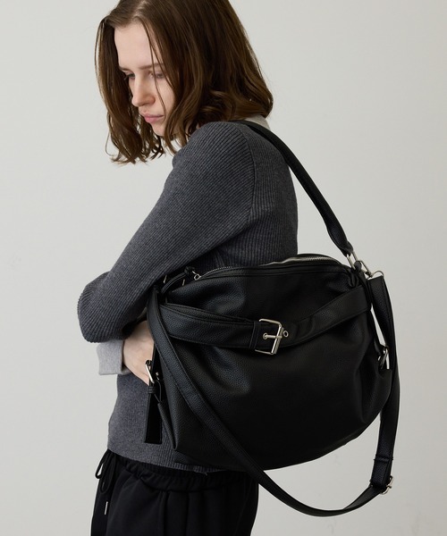 SEN TOKYO（セントーキョー）の「ベルトデザイン ミニハンドバッグ（ハンドバッグ・レディース・ホワイト/シルバー/ブラック・FREE）」の3枚目の写真