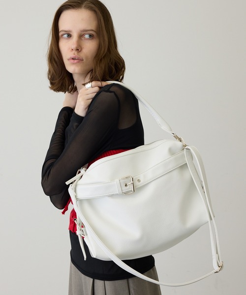 SEN TOKYO（セントーキョー）の「ベルトデザイン ミニハンドバッグ（ハンドバッグ・レディース・ホワイト/シルバー/ブラック・FREE）」の17枚目の写真