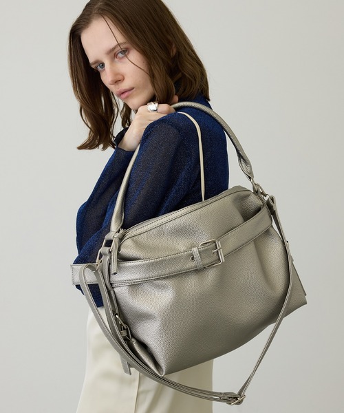 SEN TOKYO（セントーキョー）の「ベルトデザイン ミニハンドバッグ（ハンドバッグ・レディース・ホワイト/シルバー/ブラック・FREE）」の8枚目の写真