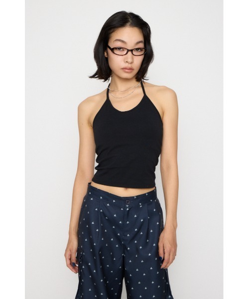 LAGUA GEM(ラグアジェム)の「HALTER NECK CUP キャミソール(キャミソール・レディース・ブラック/マルチ/グレー・FREE)」の5枚目の写真