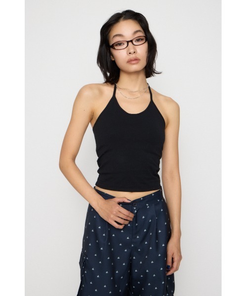 LAGUA GEM(ラグアジェム)の「HALTER NECK CUP キャミソール(キャミソール・レディース・ブラック/マルチ/グレー・FREE)」の6枚目の写真