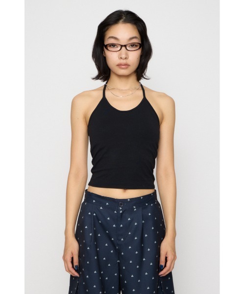 LAGUA GEM(ラグアジェム)の「HALTER NECK CUP キャミソール(キャミソール・レディース・ブラック/マルチ/グレー・FREE)」の4枚目の写真