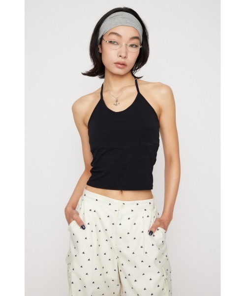 LAGUA GEM（ラグアジェム）の「HALTER NECK CUP キャミソール（キャミソール・レディース・ブラック/マルチ/グレー・FREE）」の19枚目の写真