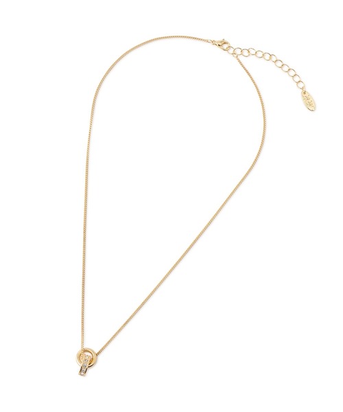 ROPE' PICNIC（ロペピクニック）の「ダブルリングショートネックレス（ネックレス・レディース・ゴールド・FREE）」の3枚目の写真