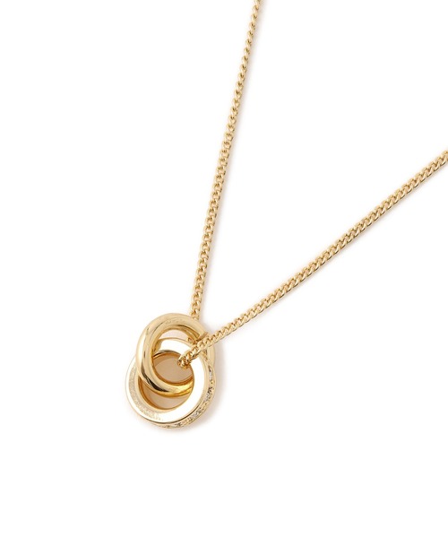 ROPE' PICNIC（ロペピクニック）の「ダブルリングショートネックレス（ネックレス・レディース・ゴールド・FREE）」の5枚目の写真