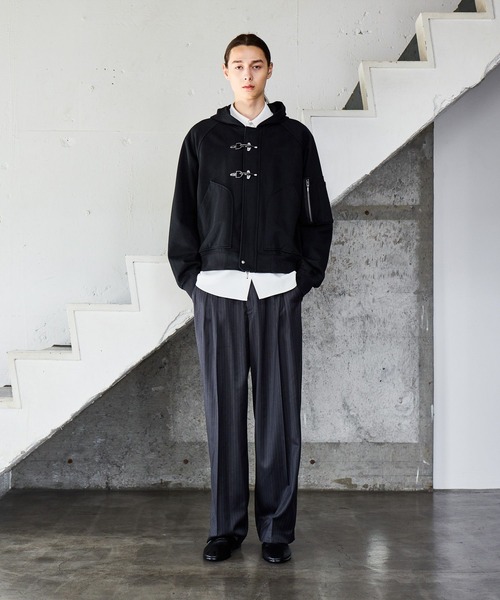 HARE（ハレ）の「ファイヤーマンジップパーカー(HARE)（パーカー・メンズ・ネイビー/ブラック・FREE）」の3枚目の写真