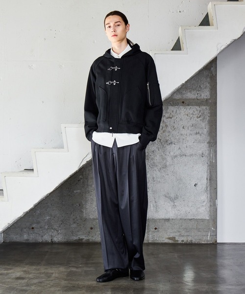 HARE（ハレ）の「ファイヤーマンジップパーカー(HARE)（パーカー・メンズ・ネイビー/ブラック・FREE）」の4枚目の写真