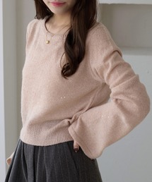 apres jour clair | 【apres jour clair】スパンコールラメシアーニット(ニット/セーター)