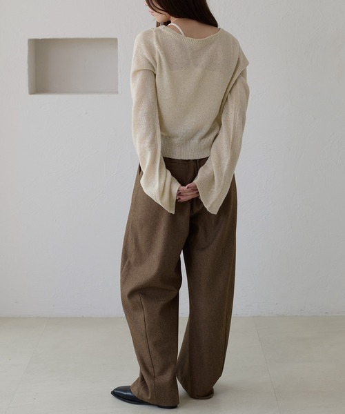 apres jour clair（アプレジュールクレア）の「【apres jour clair】スパンコールラメシアーニット（ニット/セーター・レディース・アイボリー/ピンクベージュ/ミント・フリー/X-LARGE）」の20枚目の写真