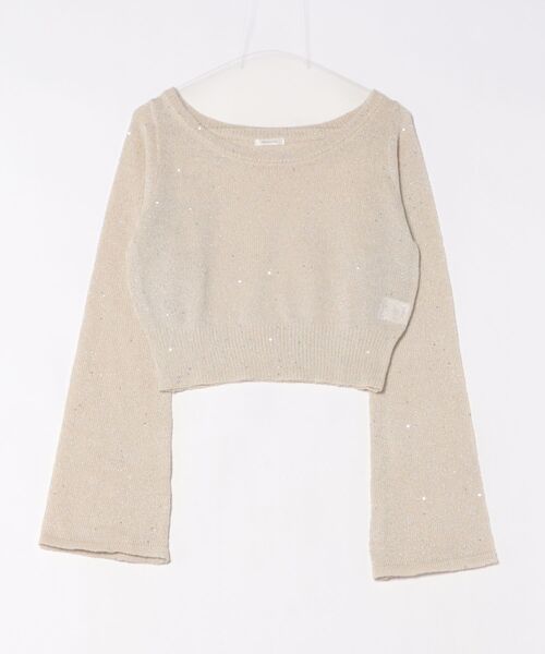 apres jour clair（アプレジュールクレア）の「【apres jour clair】スパンコールラメシアーニット（ニット/セーター・レディース・アイボリー/ピンクベージュ/ミント・フリー/X-LARGE）」の8枚目の写真
