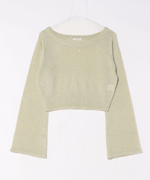 apres jour clair（アプレジュールクレア）の「【apres jour clair】スパンコールラメシアーニット（ニット/セーター・レディース・アイボリー/ピンクベージュ/ミント・フリー/X-LARGE）」の9枚目の写真