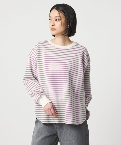 A DAY IN THE LIFE UNITED ARROWS（アデイインザライフユナイテッドアローズ）の「ボーダー リバーシブル カットソー ＜A DAY IN THE LIFE＞（Tシャツ/カットソー・レディース・ライトピンク/ブラック/その他1・FREE）」の3枚目の写真