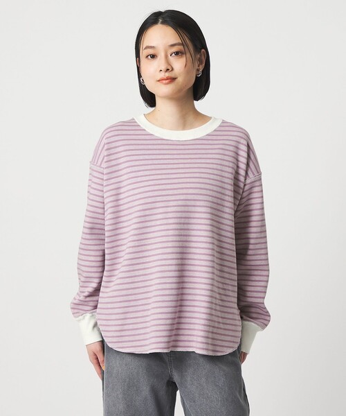 A DAY IN THE LIFE UNITED ARROWS（アデイインザライフユナイテッドアローズ）の「ボーダー リバーシブル カットソー ＜A DAY IN THE LIFE＞（Tシャツ/カットソー・レディース・ライトピンク/ブラック/その他1・FREE）」の6枚目の写真
