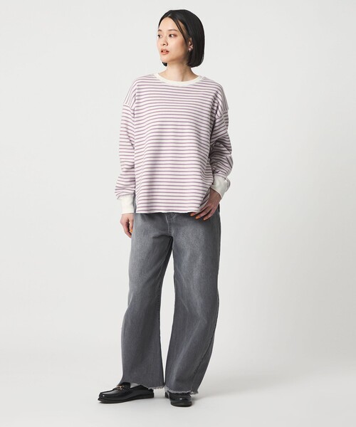 A DAY IN THE LIFE UNITED ARROWS（アデイインザライフユナイテッドアローズ）の「ボーダー リバーシブル カットソー ＜A DAY IN THE LIFE＞（Tシャツ/カットソー・レディース・ライトピンク/ブラック/その他1・FREE）」の7枚目の写真