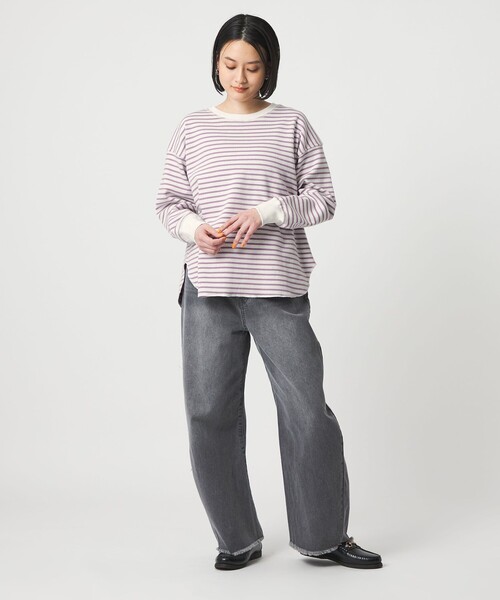 A DAY IN THE LIFE UNITED ARROWS（アデイインザライフユナイテッドアローズ）の「ボーダー リバーシブル カットソー ＜A DAY IN THE LIFE＞（Tシャツ/カットソー・レディース・ライトピンク/ブラック/その他1・FREE）」の8枚目の写真