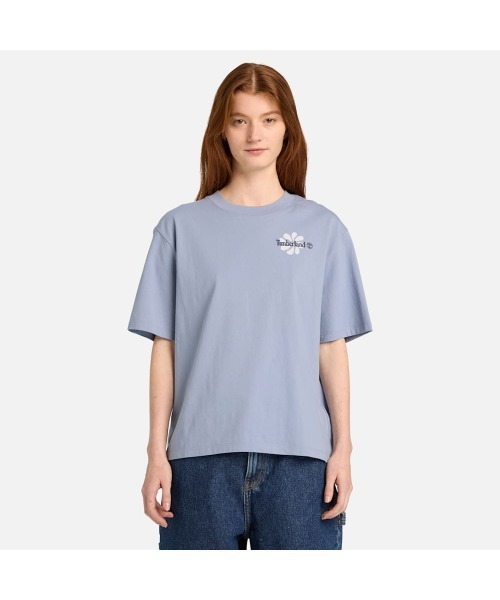 Timberland(ティンバーランド)の「グラフィック 半袖 Tシャツ レディース(Tシャツ/カットソー・レディース・ライトブルー・LARGE/MEDIUM/SMALL/X-SMALL)」の1枚目の写真