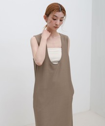 select MOCA | バックスリットUネックロングワンピース(ワンピース)