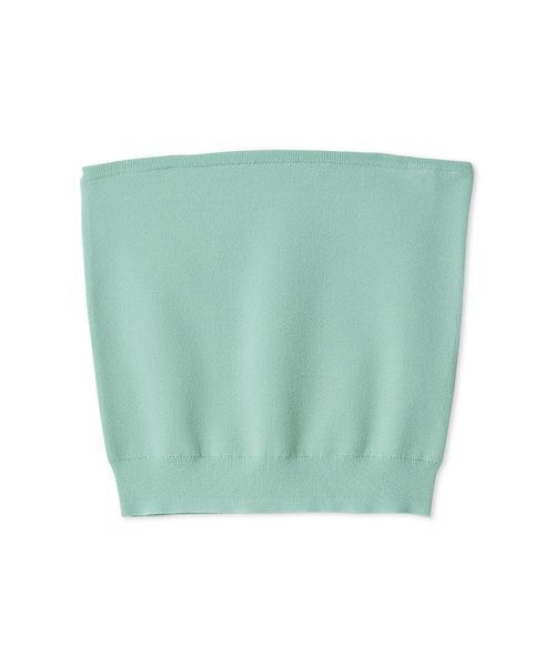 Mila Owen(ミラオーウェン)の「コットンブレンドニットチューブトップ(チューブトップ・レディース・ライトベージュ/チャコールグレー/ミント・F)」の14枚目の写真