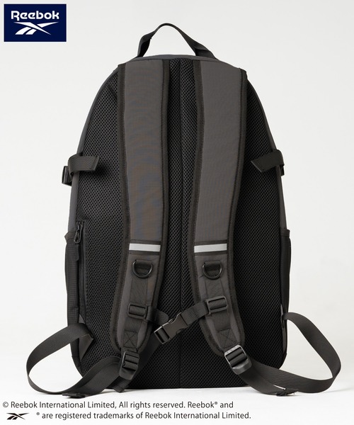 Reebok(リーボック)の「Reebok/リーボック バックパック リュック 大容量 30L リフレクター付き ドローコード付き(バックパック/リュック・メンズ・グレー/ブラック/チャコール・FREE)」の12枚目の写真