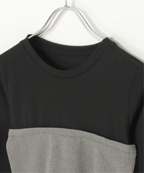 VENCEEXCHANGE(ヴァンスエクスチェンジ)の「異素材コンビビスチェ風プルオーバー(Tシャツ/カットソー・レディース・その他2/その他1/ブラック/オフホワイト・FREE)」の16枚目の写真