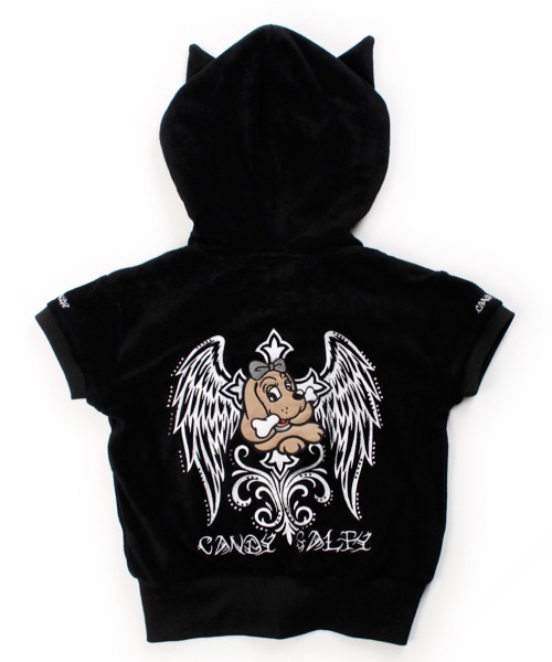 GALFY(ガルフィー)の「【GALFY】VIVI★GALパーカー / 【ガルフィー】猫耳ギャル半袖ジップパーカー(パーカー・レディース・ブラック/ピンク・ONE SIZE)」の10枚目の写真