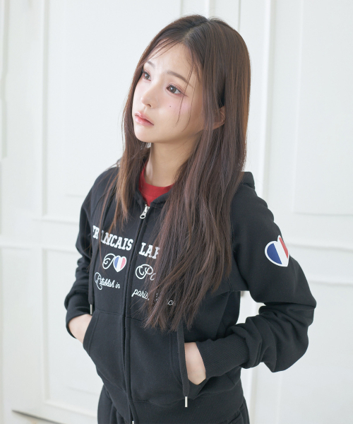 LARTIGENT(ラーティゼン)の「L22 PARIS 90S HOOD ZIP-UP(BLACK)(パーカー・レディース・その他・FREE)」の2枚目の写真