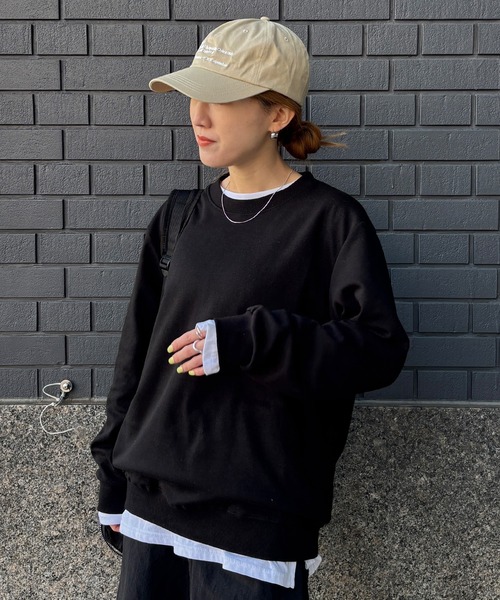 ISOOK(アイスー)の「【ISOOK / アイスー】オーバーサイズクルーネックスウェット / 春服 春トップス プルオーバー トレーナー ビッグシルエット ルーズ 無地 長袖 黒 ブラック グレー ピンク ZOZOTOWN限定(スウェット・レディース・ブラック/ピンク/グレー・FREE)」の22枚目の写真