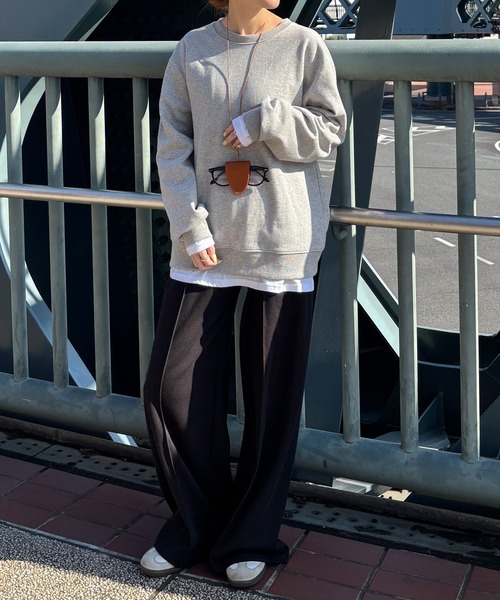 ISOOK(アイスー)の「【ISOOK / アイスー】オーバーサイズクルーネックスウェット / 春服 春トップス プルオーバー トレーナー ビッグシルエット ルーズ 無地 長袖 黒 ブラック グレー ピンク ZOZOTOWN限定(スウェット・レディース・ブラック/ピンク/グレー・FREE)」の15枚目の写真