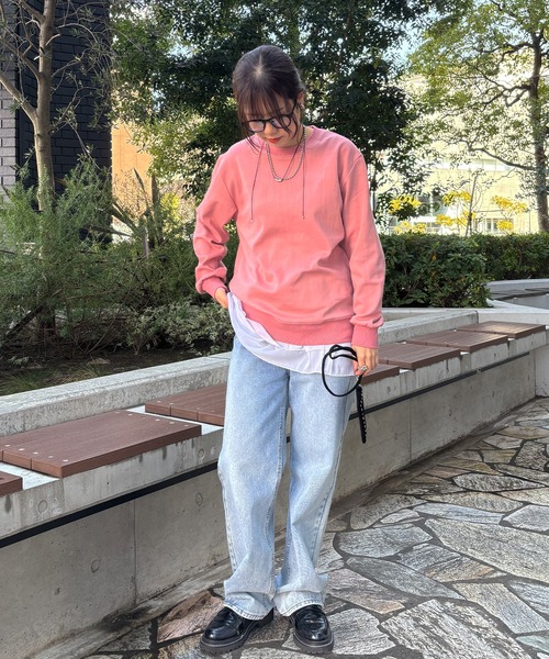 ISOOK(アイスー)の「【ISOOK / アイスー】オーバーサイズクルーネックスウェット / 春服 春トップス プルオーバー トレーナー ビッグシルエット ルーズ 無地 長袖 黒 ブラック グレー ピンク ZOZOTOWN限定(スウェット・レディース・ブラック/ピンク/グレー・FREE)」の21枚目の写真